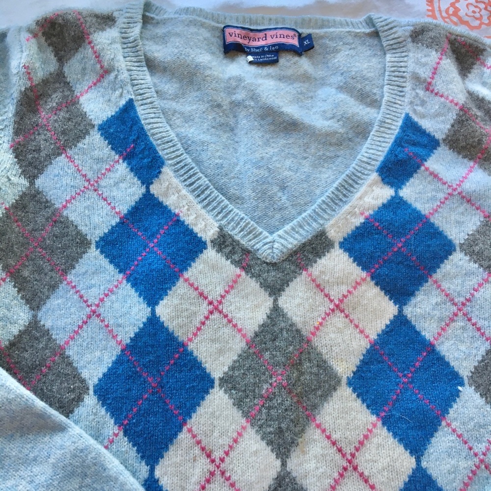 Vineyard vines argyle sweater xl